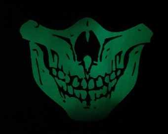 Glow In The Dark Skull Face Mask, Skull Face Mask,Reusable Washable Face Mask
