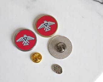 Thunderbird Printed Lapel Pin, Anishinaabe Thunderbird Pin