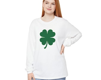 Pack of Iron On Shamrock, Shamrock Iron On Glitter Vinyl, Four Leaf Clover Iron On, Ready To Press, St Patrick's Day Iron on Transfer