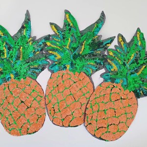 3pcs Large Pineapple Sequin Patch