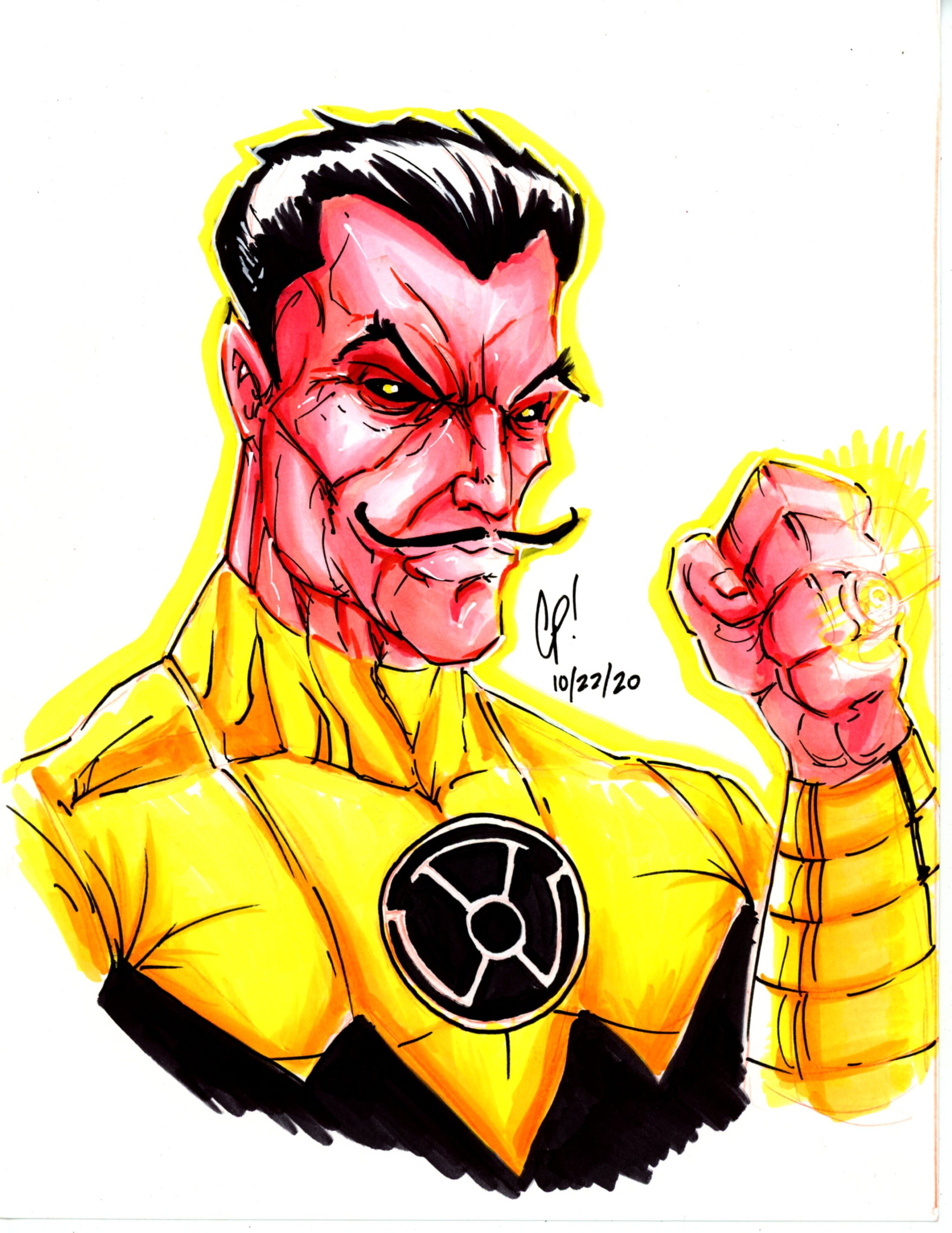 Original Sinestro Sketch - Etsy