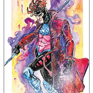 Gambit watercolor print