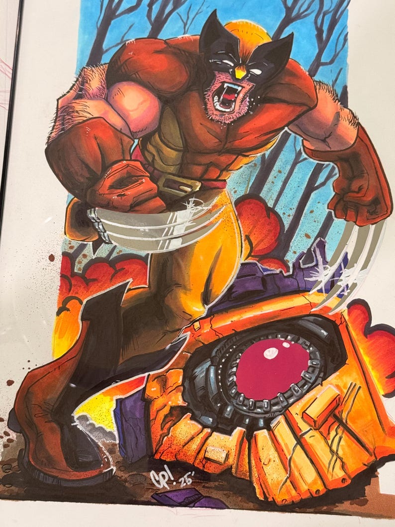 Wolverine Pure Rage Wolverine Rage Original Art - Etsy