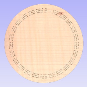 Round Cribbage Board VCarve Template For CNC - .CRV .DXF