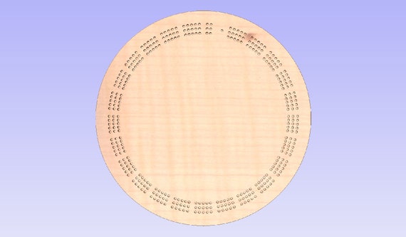 Round Cribbage Board Vcarve Template for CNC .CRV .DXF | Etsy