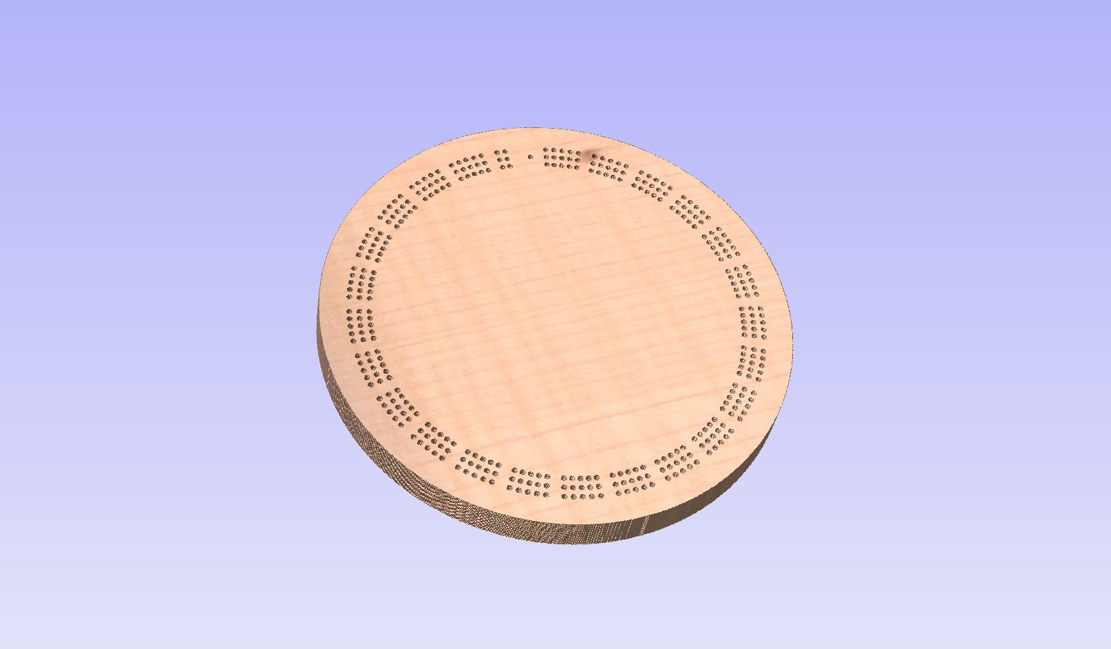 Round Cribbage Board Vcarve Template for CNC .CRV .DXF Etsy