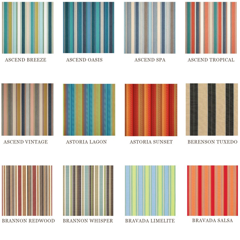 Sunbrella STRIPES 1 Sunbrella Striped Fabrics sold by the Etsy