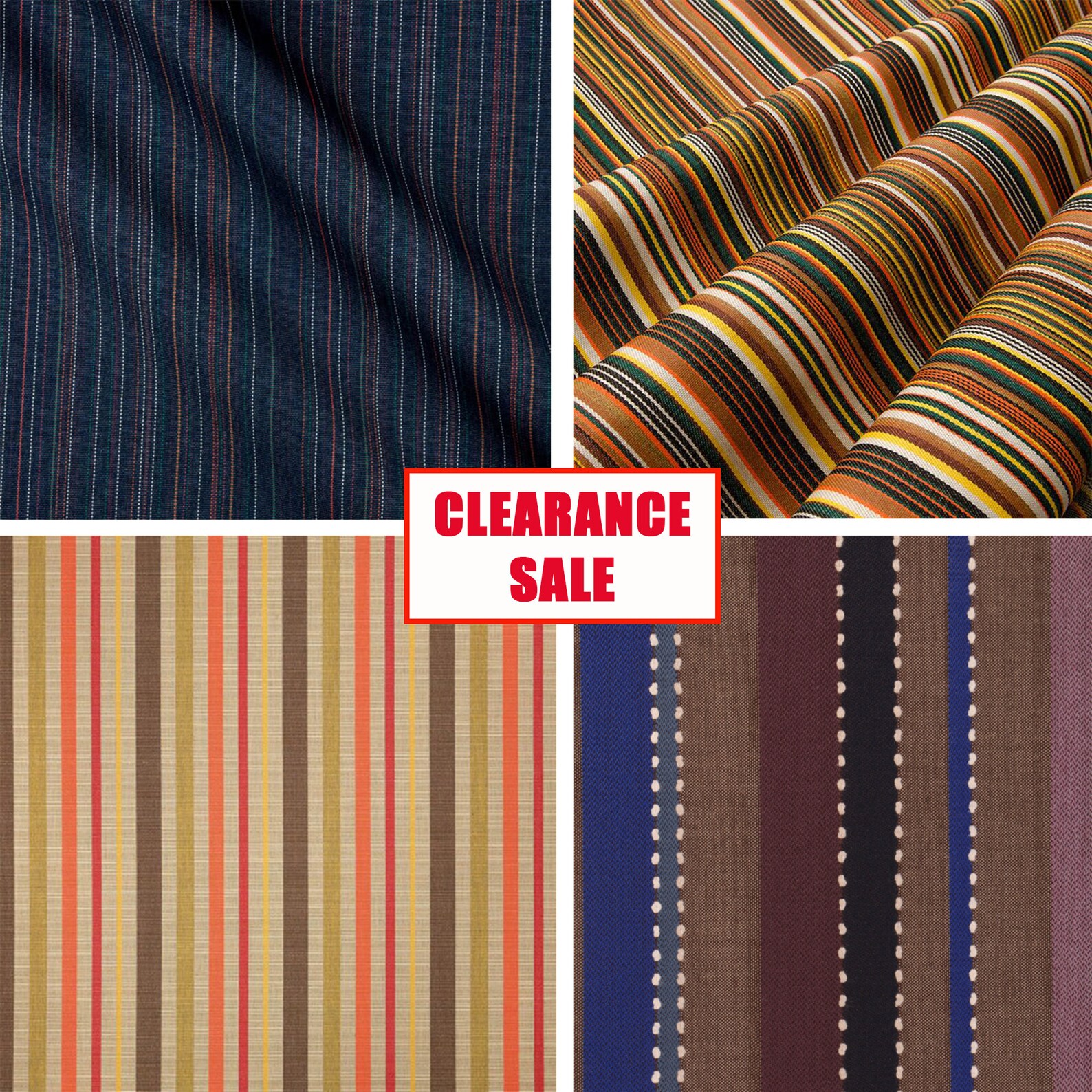 CLEARANCE SALE Sunbrella STRIPED Fabrics Sunbrella Fabrics Etsy