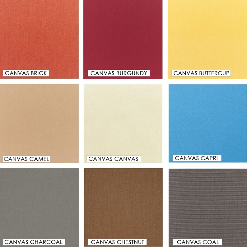 Sunbrella CANVAS Solid Colors Sunbrella Fabrics sold by the Etsy