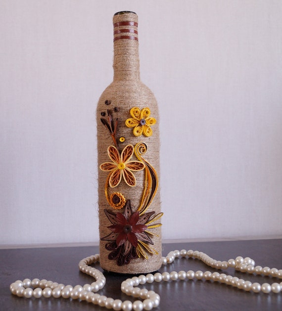 Wine Bottle Decor Decorated Wine Bottles Home Wine Bottle Etsy