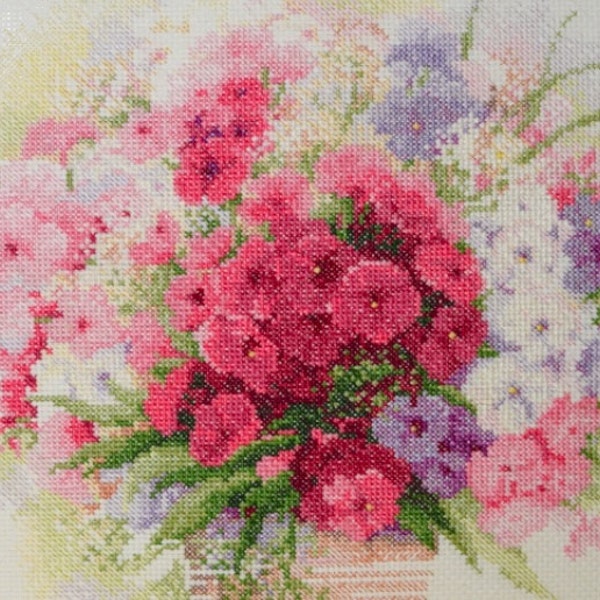 Completed Cross stitch "Tenderness" Framed