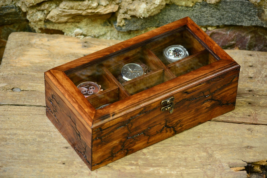Large Brown Watch Boxwood Watch Boxmens Watch Boxwood Watch Etsy