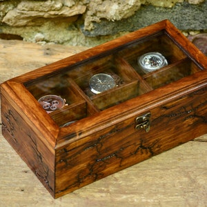 Watch Box Organizer for Men, Luxury Wood Watch Jewelry Box with Valet  Drawer, Glass Cover Watch Disp…See more Watch Box Organizer for Men, Luxury  Wood