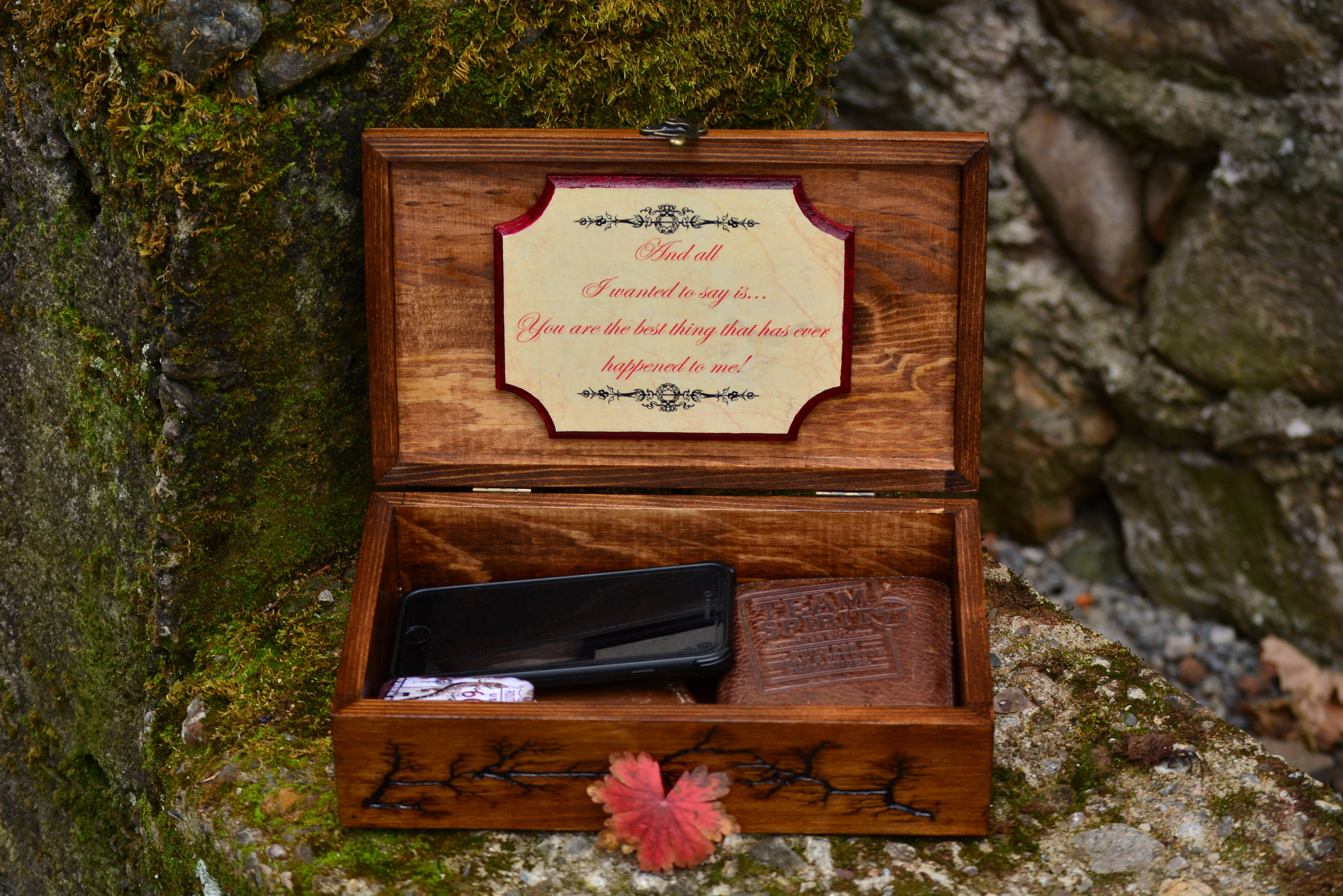 Brown Wooden Mens Boxmens Accessories Storagemens OOAK - Etsy