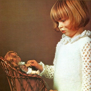 Abito da bambino vintage con maniche in pizzo, motivo all'uncinetto, anni '70 - PDF - INGLESE