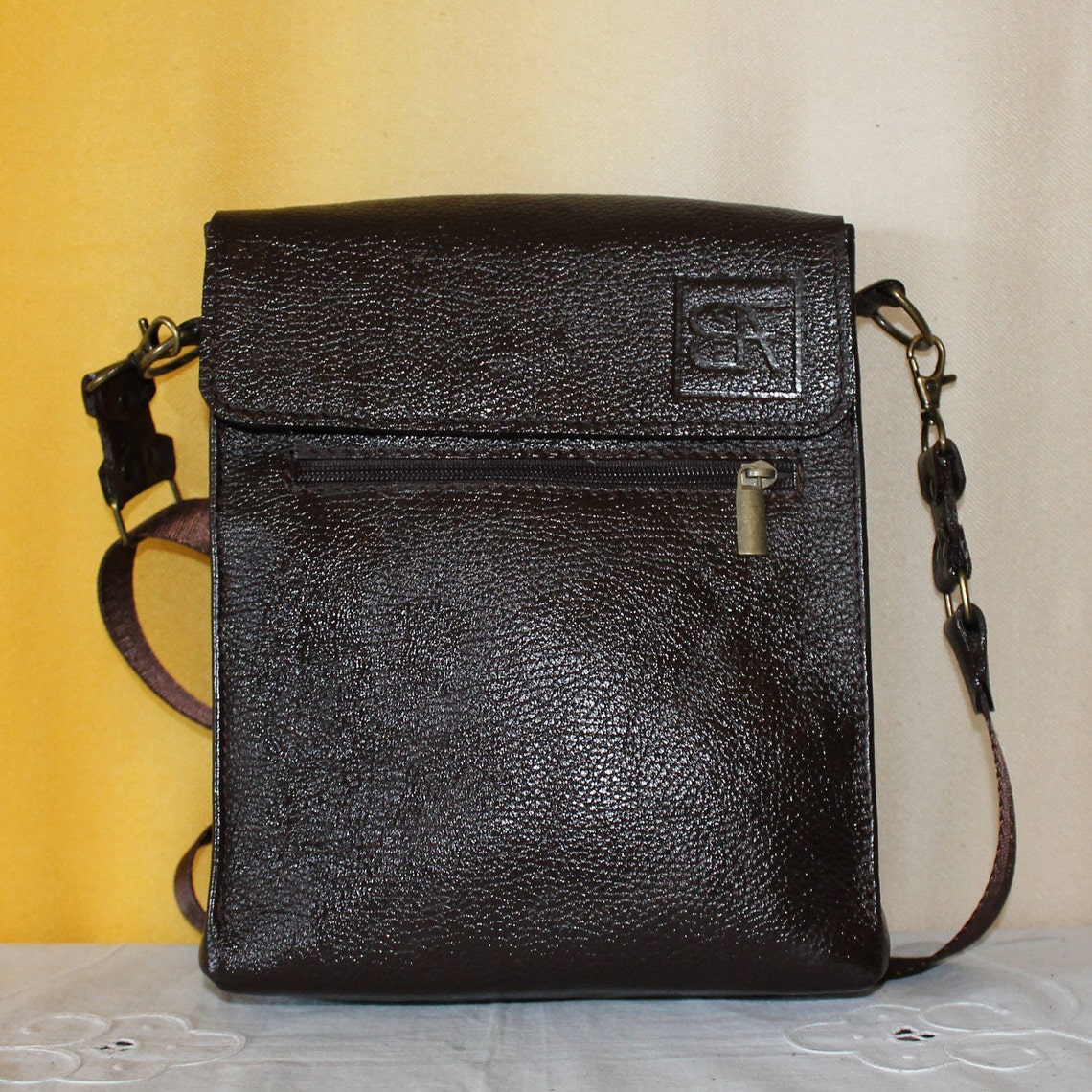 Italian Leather Bag Men Cross Body Leather Bag for Men Etsy