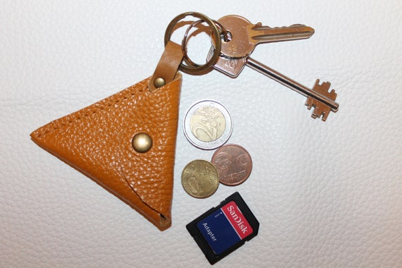 small leather key pouch