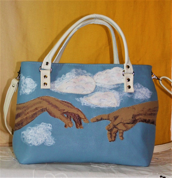 hand painted leather purses
