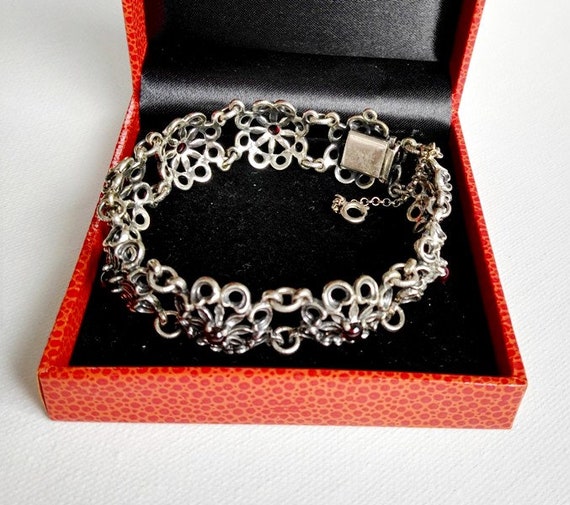 Antique Garnet Bracelet Siber Garnet Bracelet
