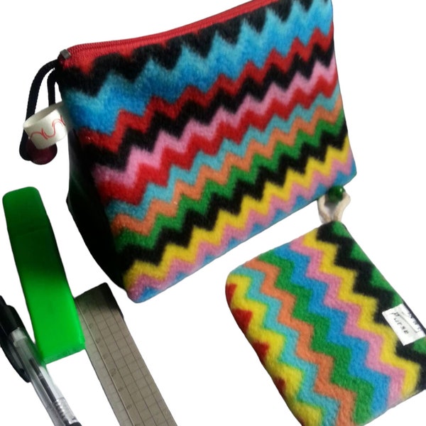 Zigzag Pencil case and Coin purse