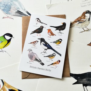 British Garden Birds Greetings Card (2nd edition) • Bird Card • Personalised card • Nature card • Father&#39;s Day Card card • Spring Card