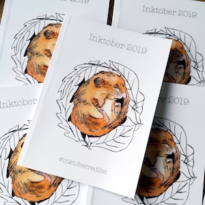 Inktober 2019 Book: UK Threatened Species Art Zine