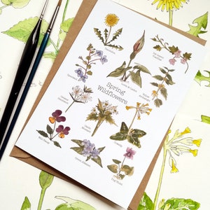 Biglietto d'auguri "Fiori di campo primaverili" (2a edizione) • Biglietto di compleanno • Biglietto personalizzato • Biglietto con fiori di campo • Biglietto di primavera