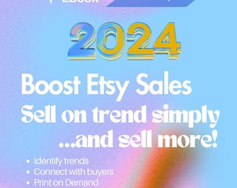 Etsy Seller Workbook, Boost Etsy Sales 2024 Ebook, Etsy Beginner Help, Etsy Trends, SEO for Etsy Sellers Book, Optimization Strategies