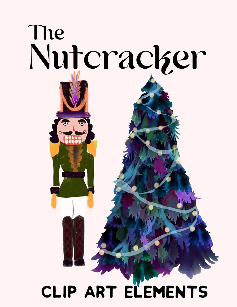 Personal Use 75 Nutcracker Clip Art Elements Hand Drawn Art Etsy