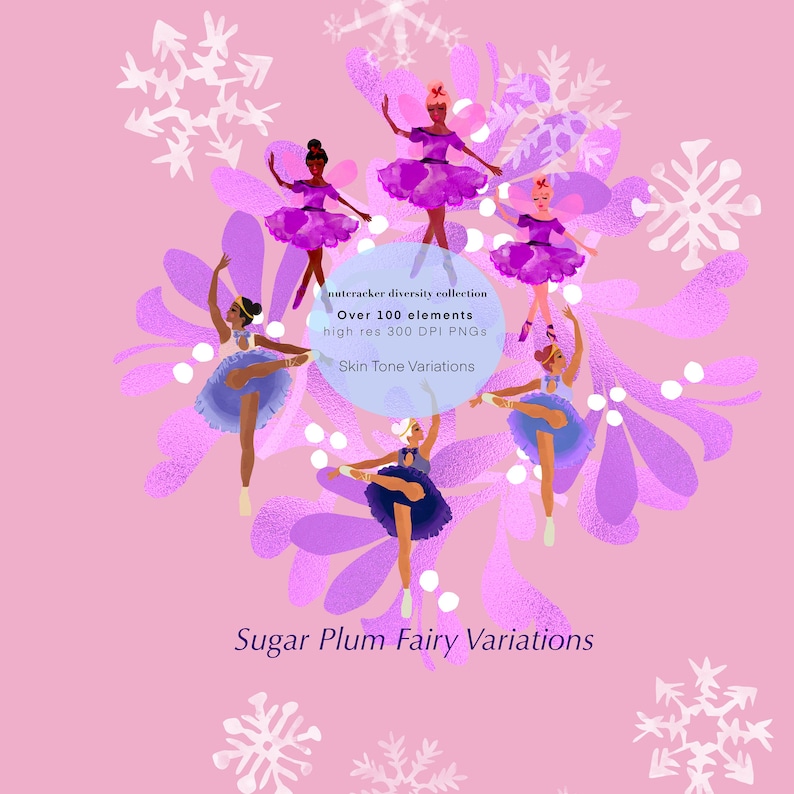 105 Sugar Plum Fairy Nutcracker Clip Art Bundle Nutcracker - Etsy