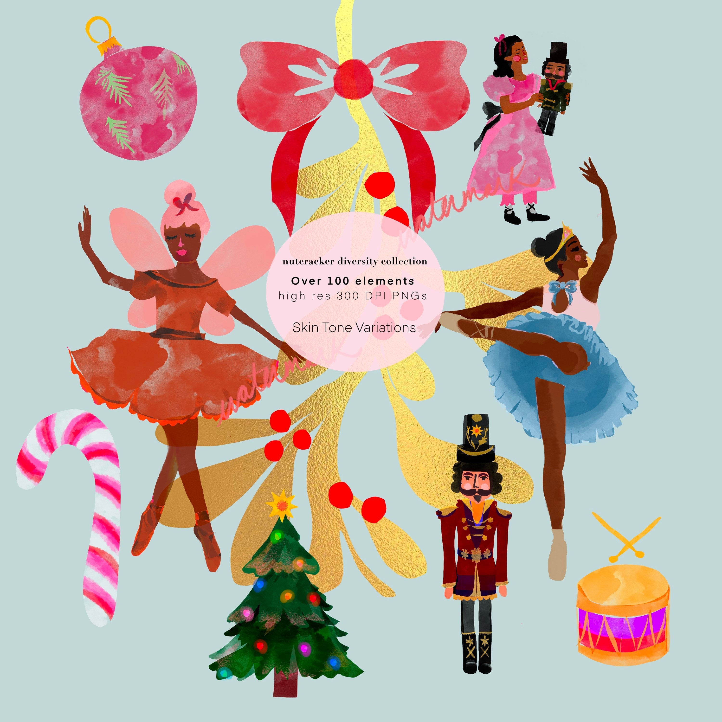 105 Nutcracker Characters, Ballerinas, the Nutcracker Ballet Clip Art