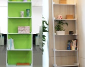 5 Tiers White Ladder Wall Shelving Home Storage Display Unit Bookcase Stand