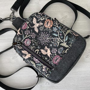 Bolso bandolera Dragon, bandolera Pebble, mochila Dragon, bandolera convertible Dragon, bolso de hombro Dragon, bolso fantasía, monedero Dragon, bolso Dragon floral