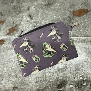 Estuche con cremallera del Doctor de la Peste, bolso de la peste, regalo del Doctor de la Peste, billetera, monedero de bruja, estuche para accesorios tecnológicos, monedero, estuche con cremallera, regalo gótico