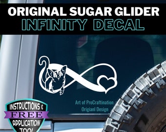 Sugar Glider Car Decal, Sugar Glider Sticker, Infinity Heart, I Love My Sugar Glider, Sugar Glider, Sugar Mama, Sugar Daddy, Flying Squirrel