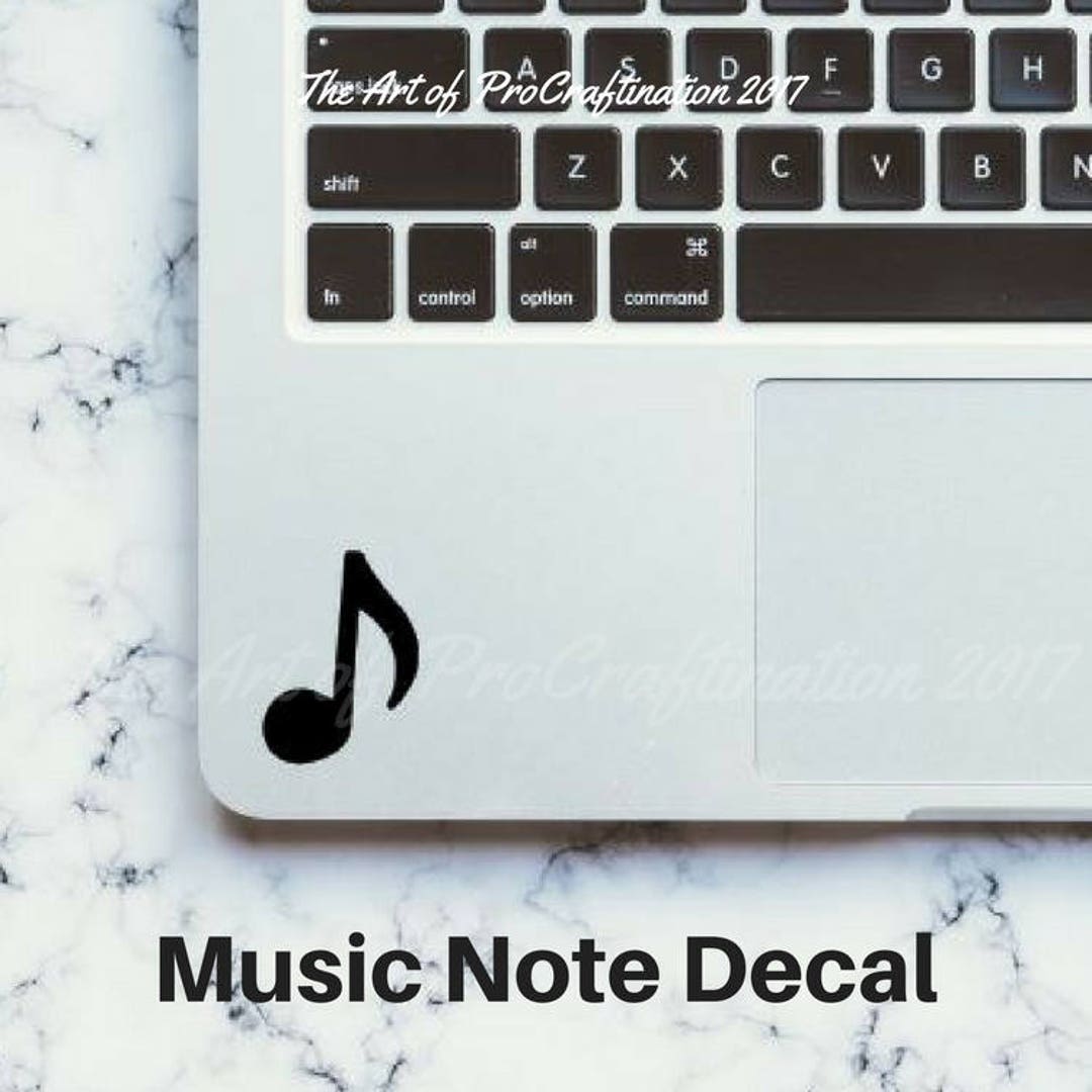 Music Note Decal Laptop Sticker Phone Case Decal Water Etsy