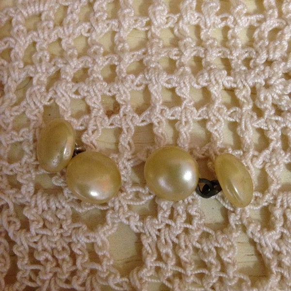 Vintage Cufflinks Costume Pearl Links