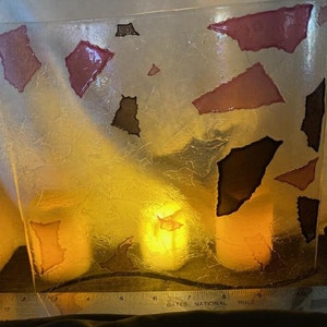 Tissue Paper Stained Glass Candle Holders