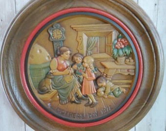 Anri Mother's Day Collection 1972 through 1976 Made in Italy Folk Art