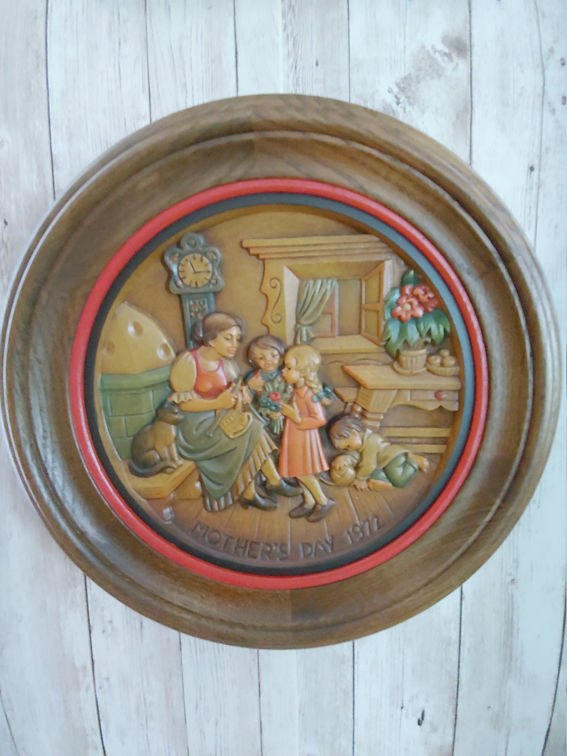 アンリ人形　壁掛けプレート◆お箱付　　　【Mother’s Day ・1973】 アンリ人形壁掛けプレート◇お箱付【Mother's Day ・1973】