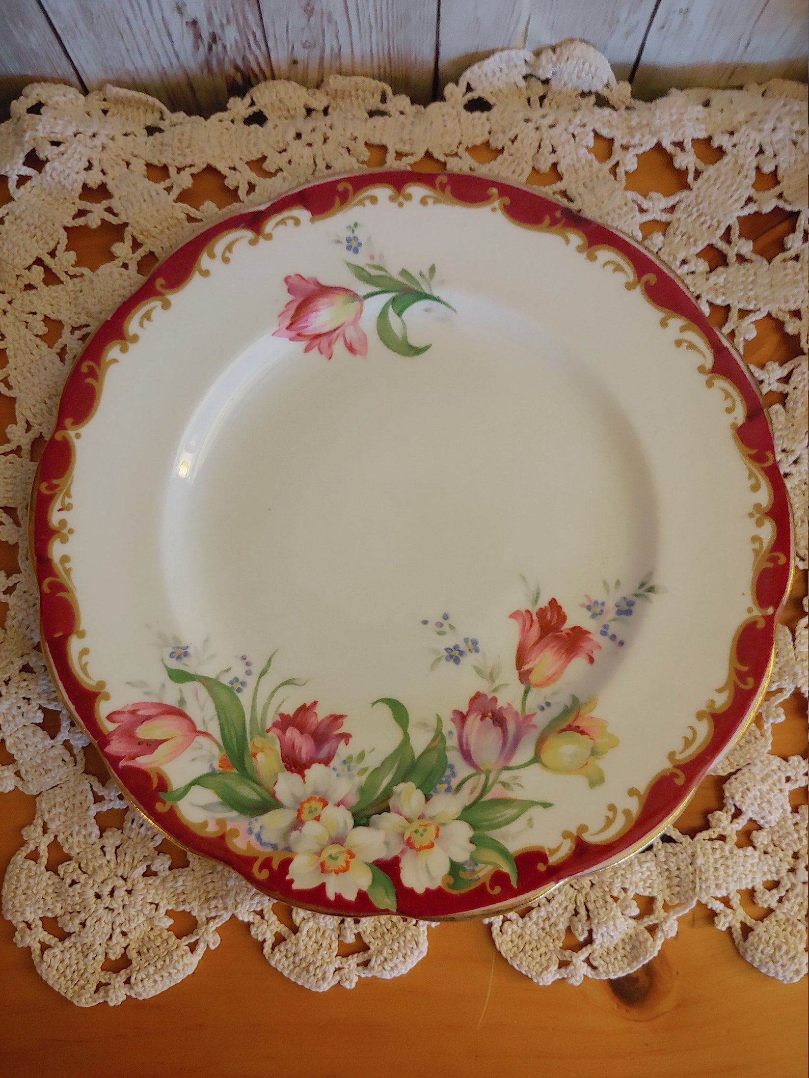 Bell Narcissus Fine Bone China England Dessert Plate Etsy