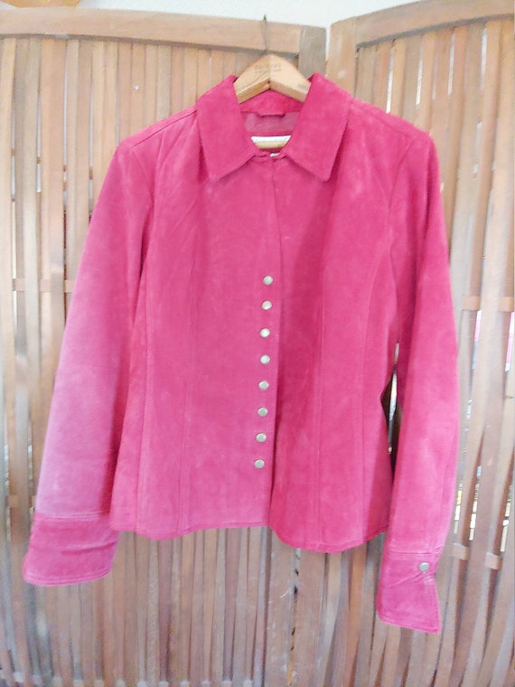 Deep Red Suede Jacket Coldwater Creek Large