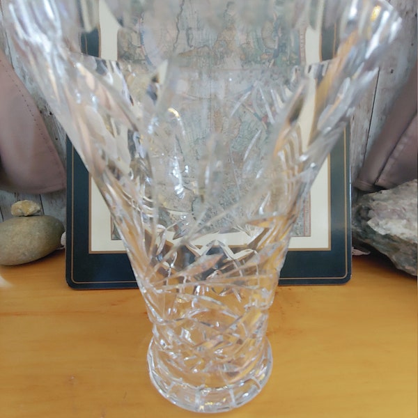 Cut Glass Vase Etsy