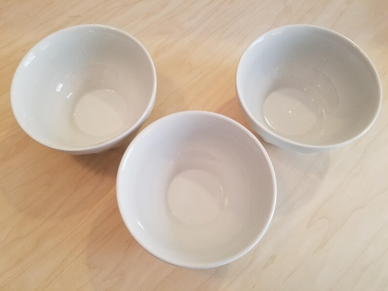Cordon Bleu White Porcelain Bowls Cereal Ice Cream Set of | Etsy