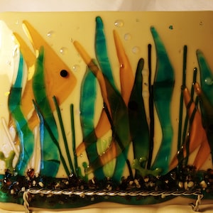 Hand Made Fused Glass Art | Fish in the Sea