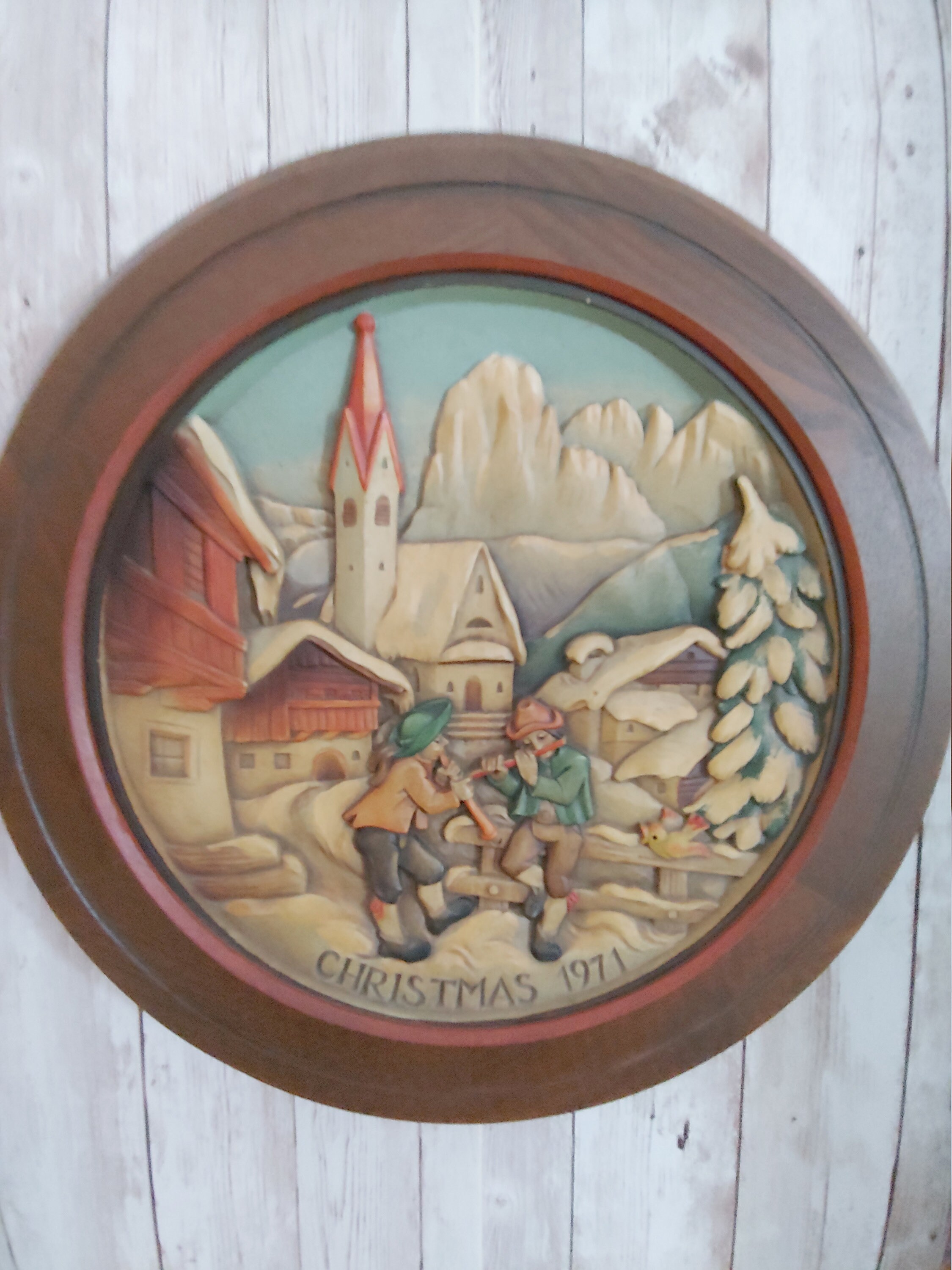 アンリ ANRI「Christmas 1981 壁掛けプレート」保証書付き Anri Christmas Plates - Etsy