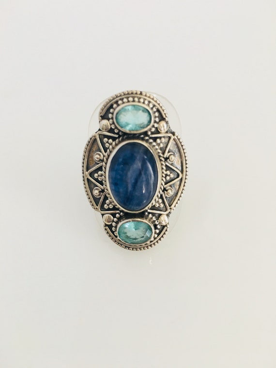 Multi stone and 925 Silver ring