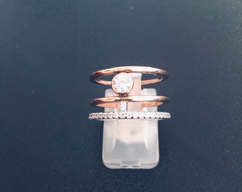 Bague en vermeil et oxyde de zirconium