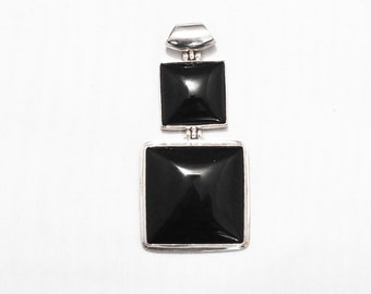 Silver pendant and Onyx stone