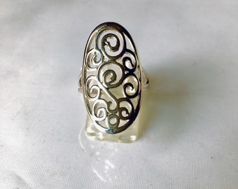 Silver Ring 925 Lace